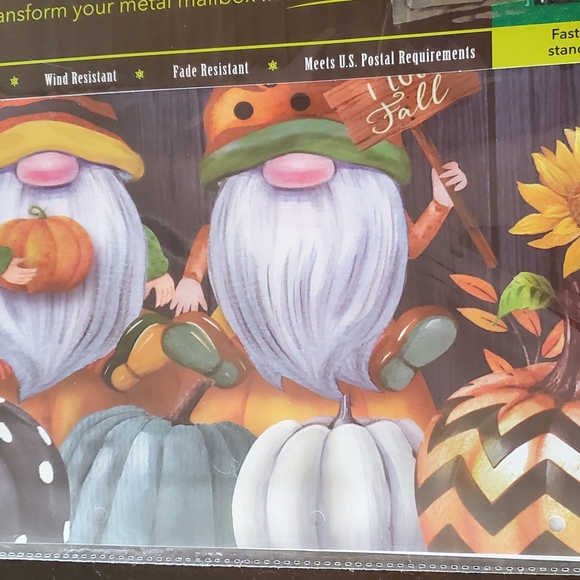 Fall Gnomes Humor Magnetic Mailbox Cover Autumn Patterned Pumpkins Standard - Picture 5 of 8